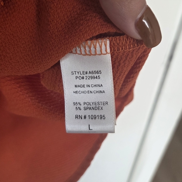 Love J Terracotta Blouse with Side Buttons - Picture 4 of 4